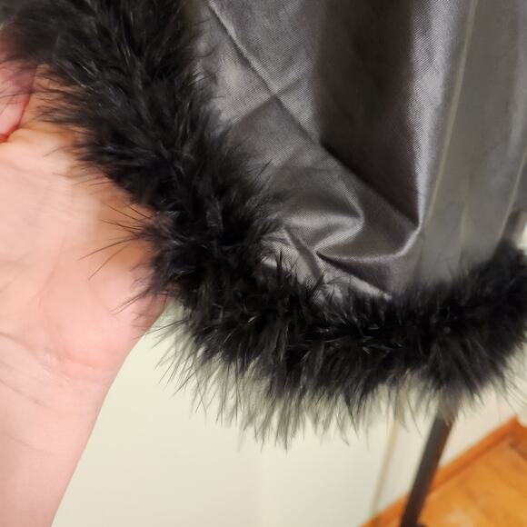 ENTRO Black Faux Leather One Shoulder Top, Size Small - Picture 6 of 10